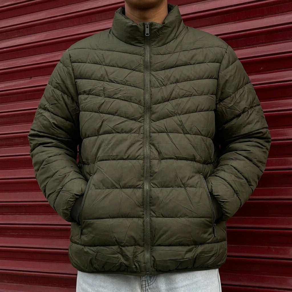 Chamarra térmica para hombre verde